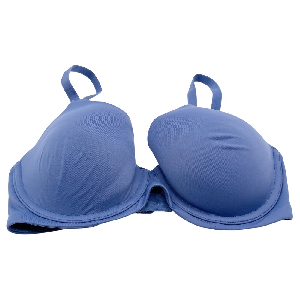 Auden Women's Blue Smooth Lightly Comfort Wire Lined Full Coverage Bra Size 32D